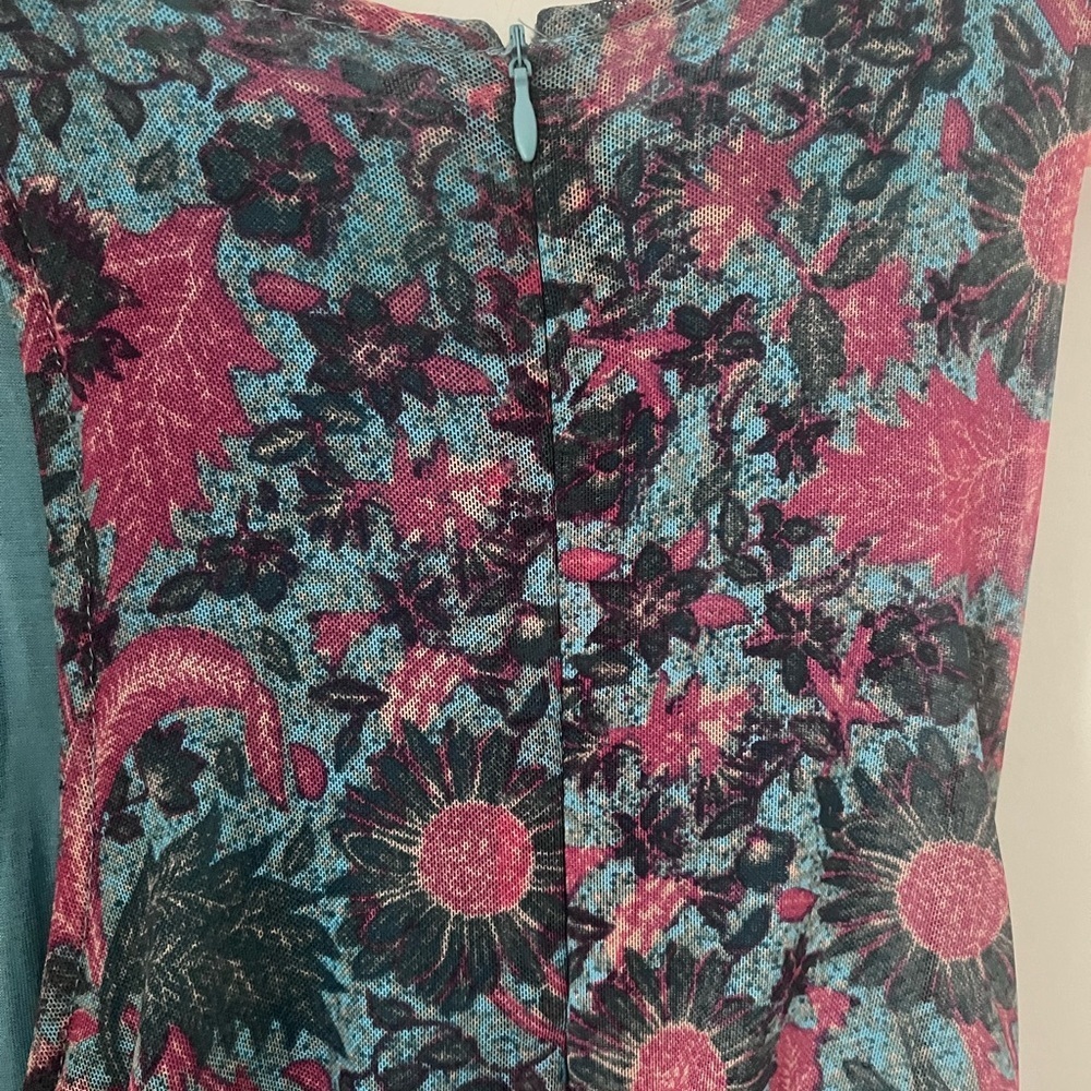 House of Harlow 1960 Pink and Blue Midi Dress Size Small - Picture 8 of 10